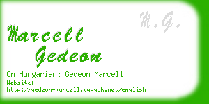 marcell gedeon business card